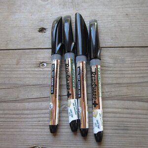 Ticonderoga Permanent Markers Black Lot of 4 RediSharp Fine Point Offgassed